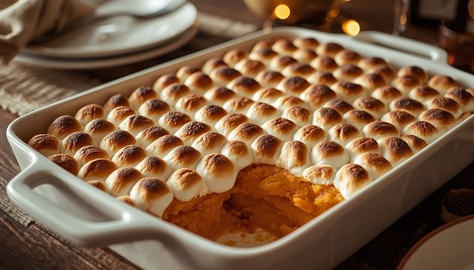 Sweet Potato Casserole with Marshmallows